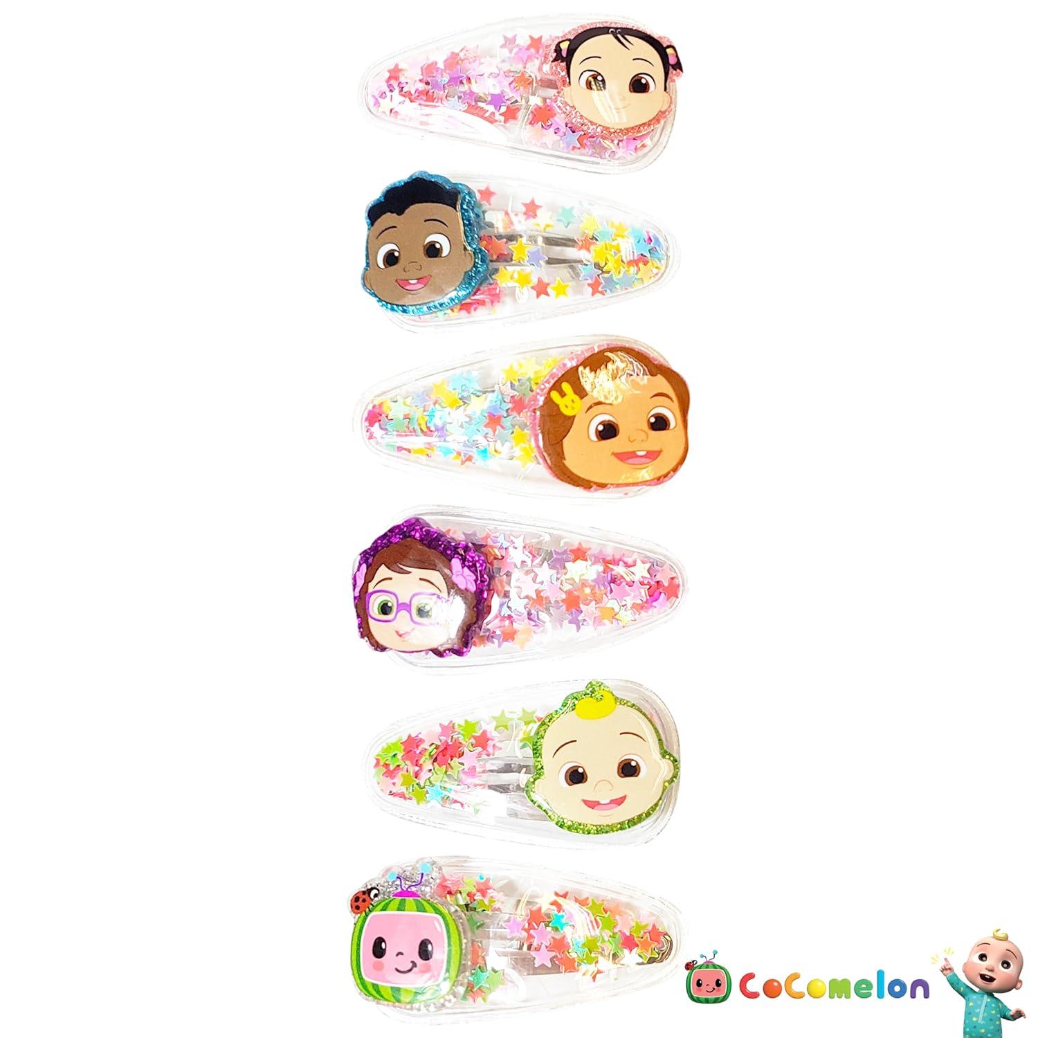 imageLUV HER Bluey Hair Accessories For Girls 6pc Cute Hair Clips with Favorite Bluey Character Charms Magical Confetti Hair Clips Ages 3Multicolor 2