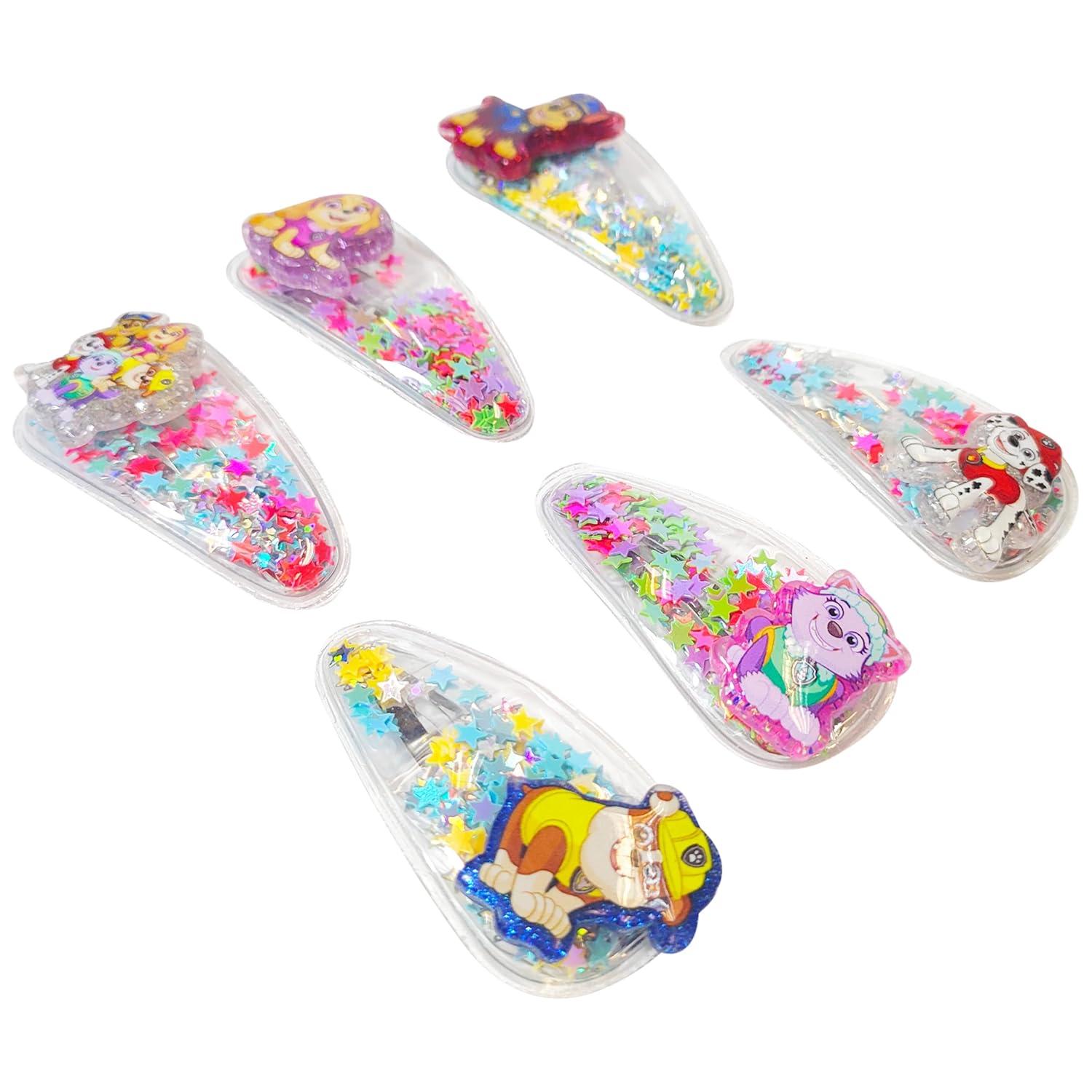 imageLUV HER Bluey Hair Accessories For Girls 6pc Cute Hair Clips with Favorite Bluey Character Charms Magical Confetti Hair Clips Ages 3Multicolor 5