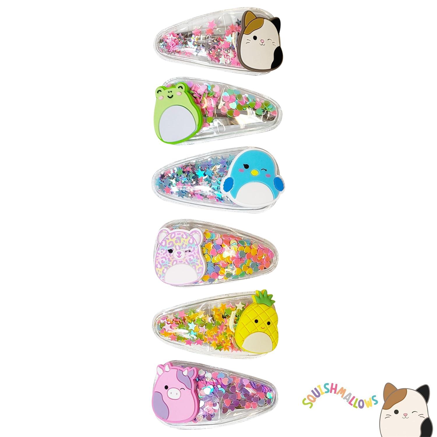 imageLUV HER Bluey Hair Accessories For Girls 6pc Cute Hair Clips with Favorite Bluey Character Charms Magical Confetti Hair Clips Ages 3Multicolor 6