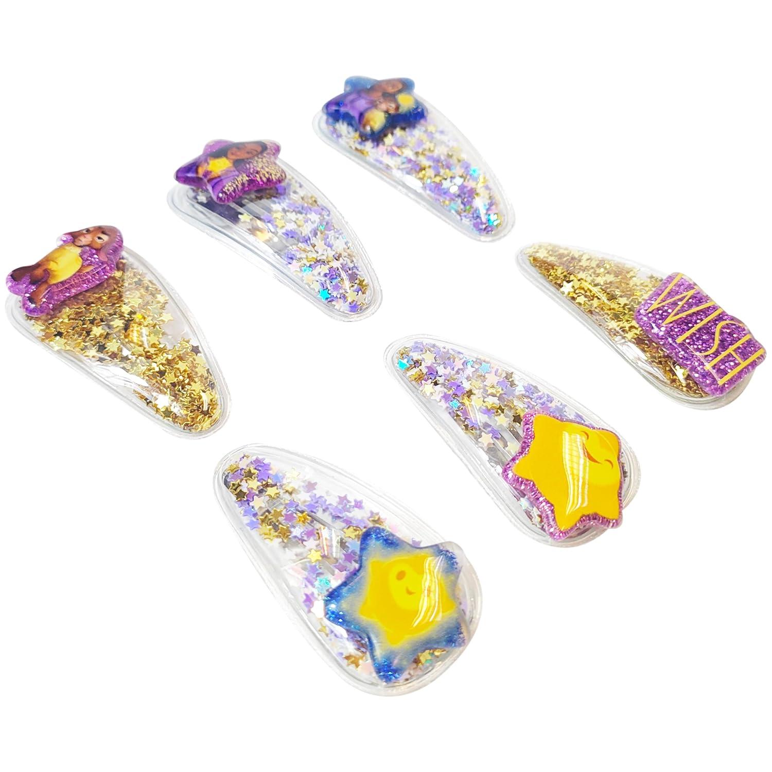 imageLUV HER Bluey Hair Accessories For Girls 6pc Cute Hair Clips with Favorite Bluey Character Charms Magical Confetti Hair Clips Ages 3Multicolor 8