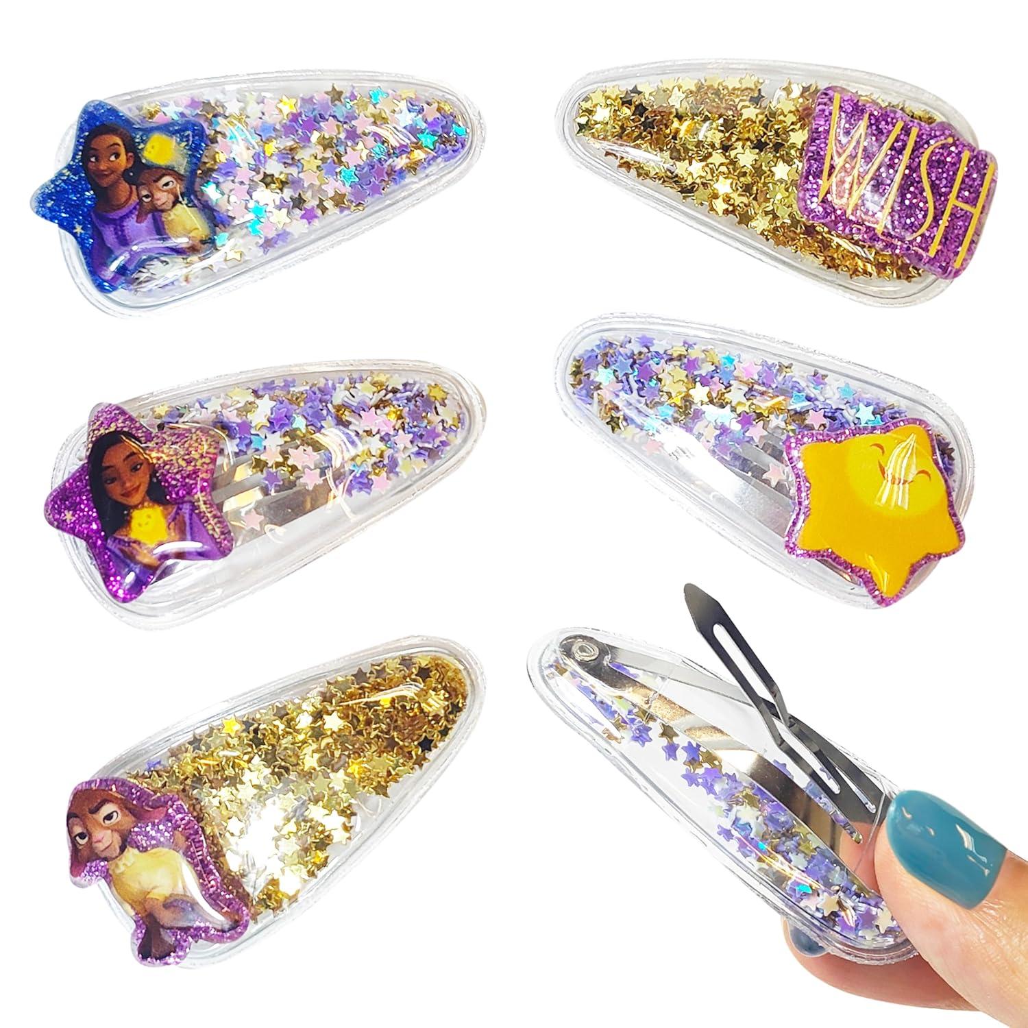 imageLUV HER Bluey Hair Accessories For Girls 6pc Cute Hair Clips with Favorite Bluey Character Charms Magical Confetti Hair Clips Ages 3Multicolor 8
