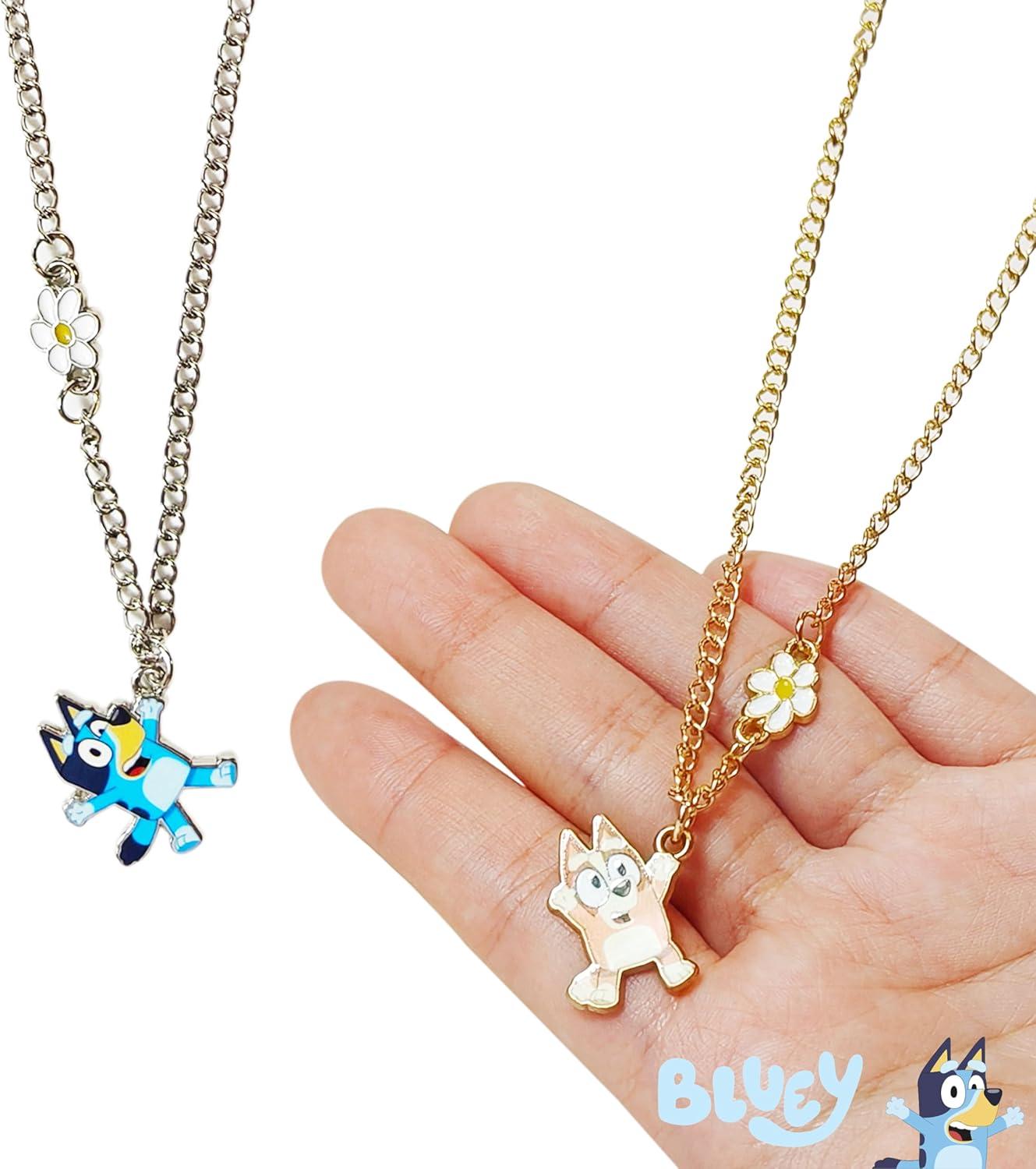imageLUV HER Bluey and Bingo BFF Necklace Set Girls Friendship Gift for Ages 6