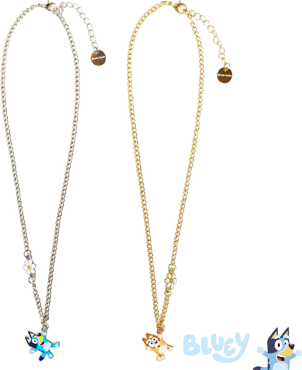 imageLUV HER Bluey and Bingo BFF Necklace Set Girls Friendship Gift for Ages 6