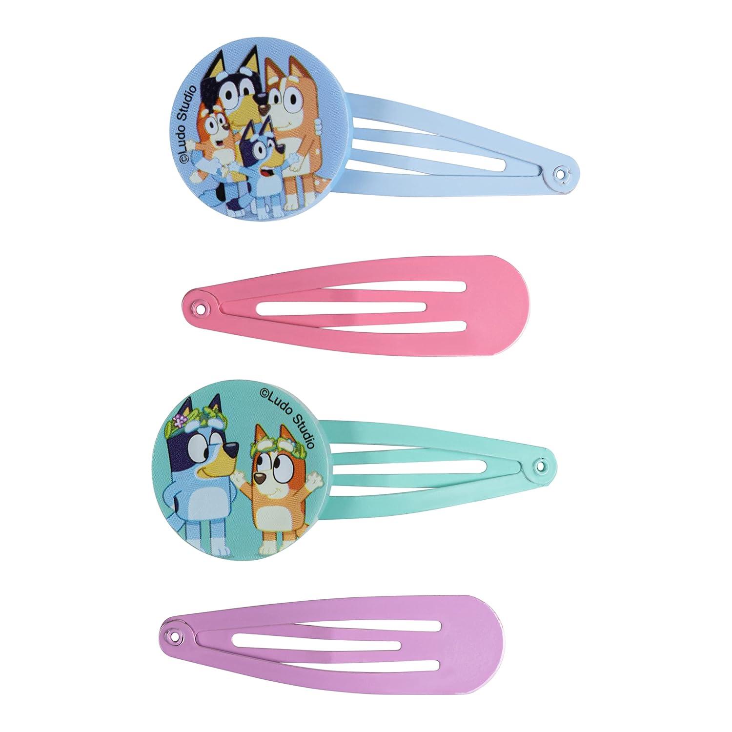 imageLuv Her Bluey Girls 20 Piece Accessory Set with 3 Barrettes 4 Snap Hair Clips 5 Elastics and 8 Terry Ponies Ages 3BLUEY