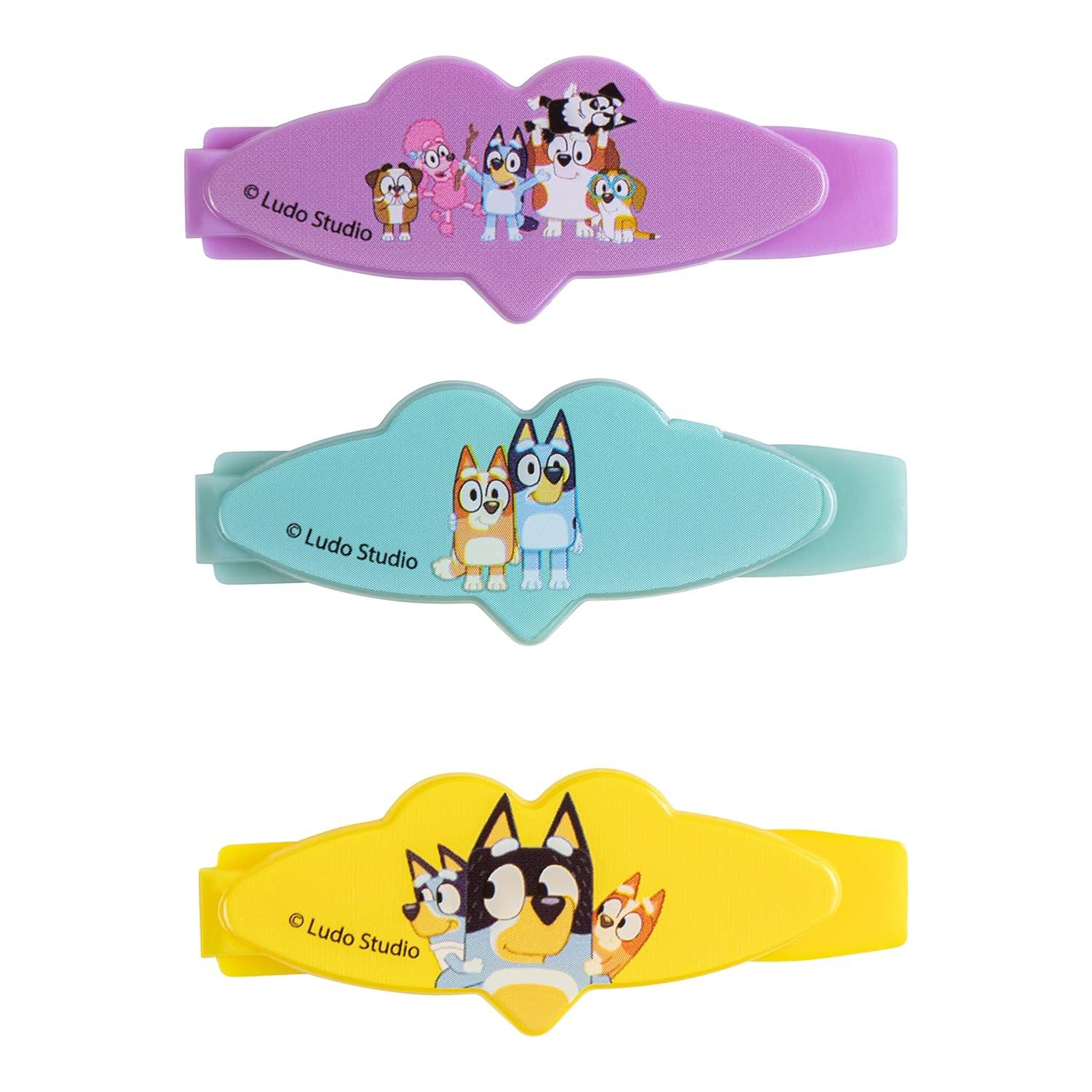 imageLuv Her Bluey Girls 20 Piece Accessory Set with 3 Barrettes 4 Snap Hair Clips 5 Elastics and 8 Terry Ponies Ages 3BLUEY