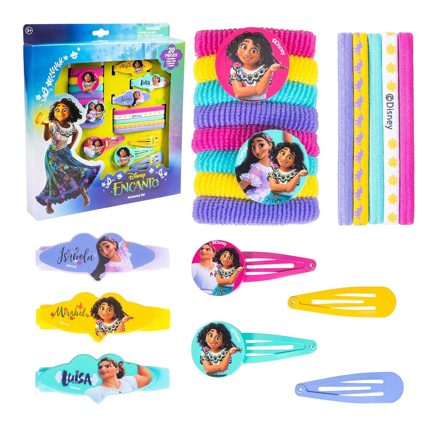 imageLuv Her Bluey Girls 20 Piece Accessory Set with 3 Barrettes 4 Snap Hair Clips 5 Elastics and 8 Terry Ponies Ages 3Encanto