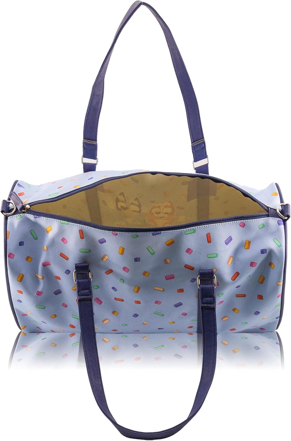imageStitch Minnie Mickey Pooh Harry Potter or Jack Skellington 16 Leather Mini Travel Bag Duffle Bag Overnight BagBlue