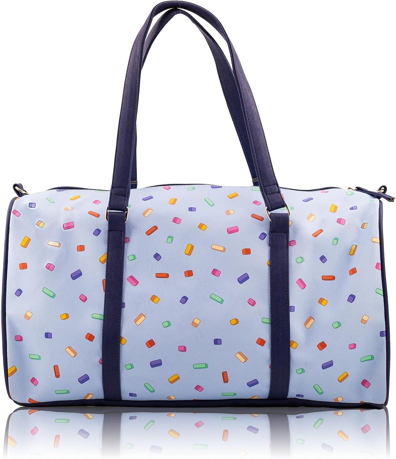 imageStitch Minnie Mickey Pooh Harry Potter or Jack Skellington 16 Leather Mini Travel Bag Duffle Bag Overnight BagBlue