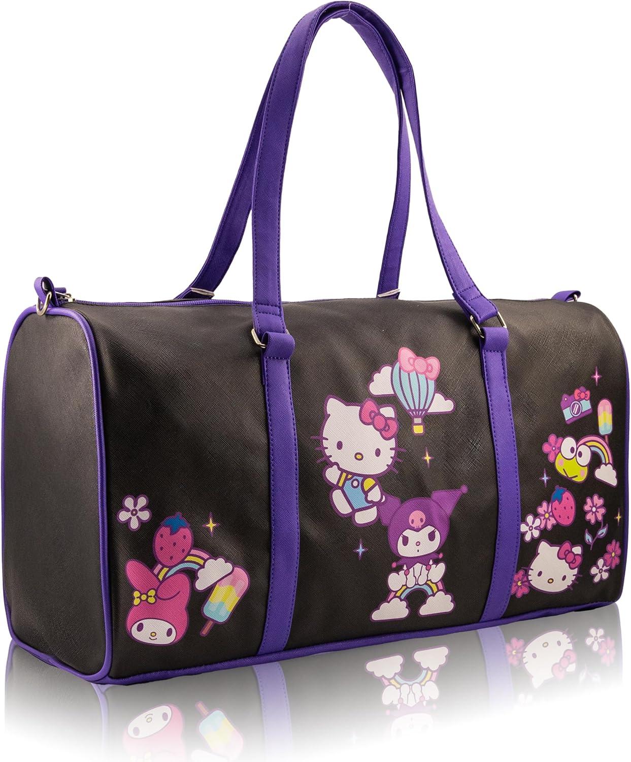 imageStitch Minnie Mickey Pooh Harry Potter or Jack Skellington 16 Leather Mini Travel Bag Duffle Bag Overnight BagKuromi