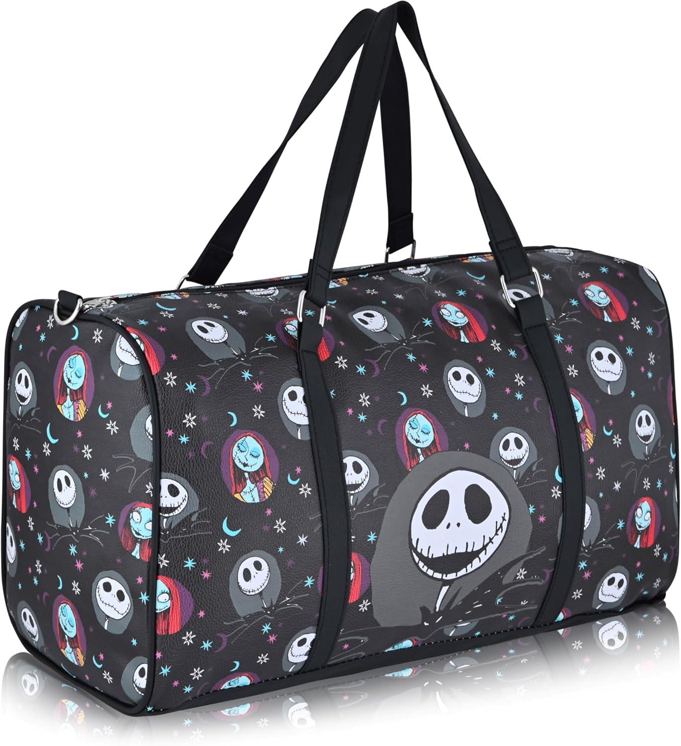 imageStitch Minnie Mickey Pooh Harry Potter or Jack Skellington 16 Leather Mini Travel Bag Duffle Bag Overnight BagNightmare Before Christmas