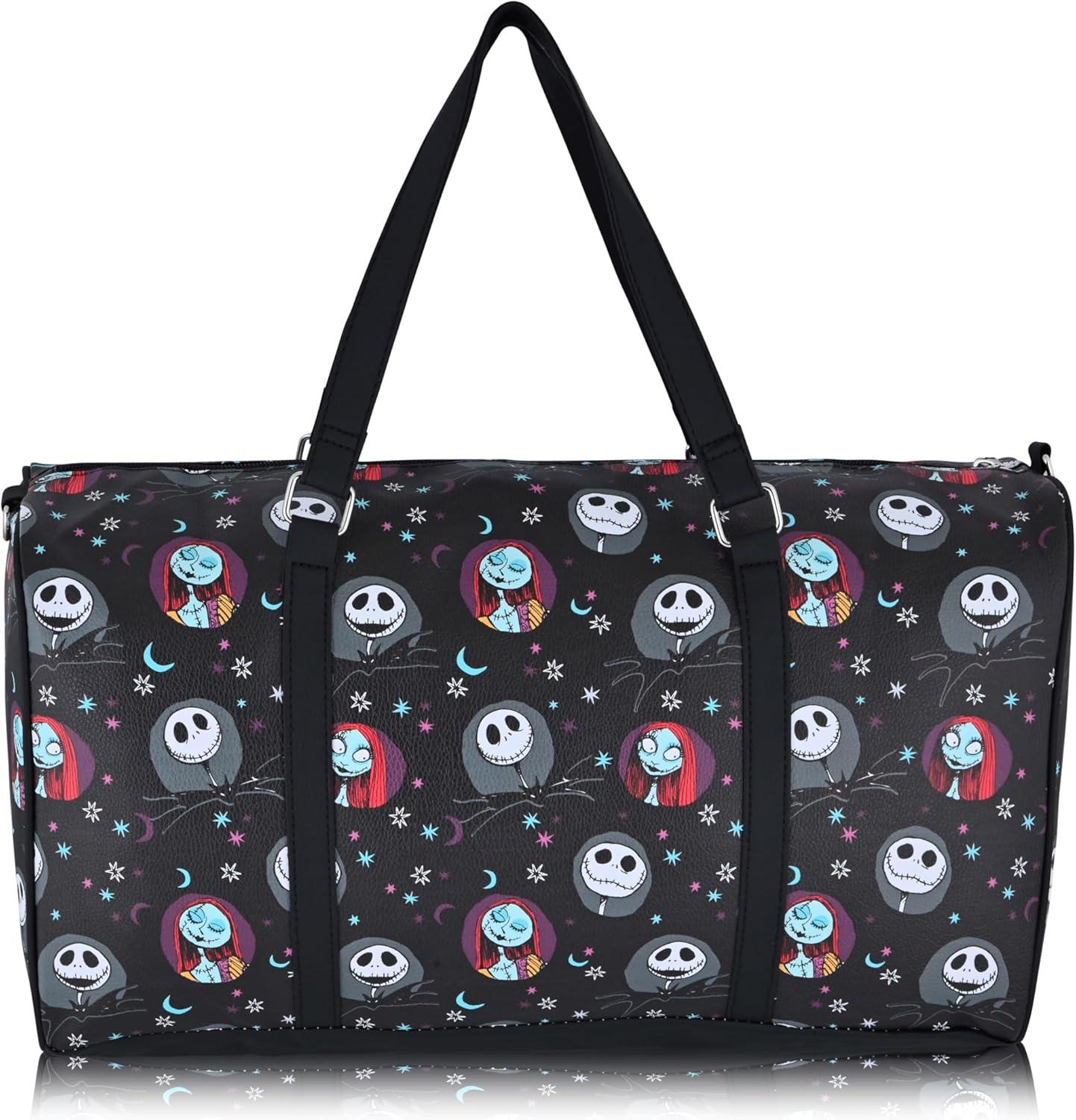 imageStitch Minnie Mickey Pooh Harry Potter or Jack Skellington 16 Leather Mini Travel Bag Duffle Bag Overnight BagNightmare Before Christmas