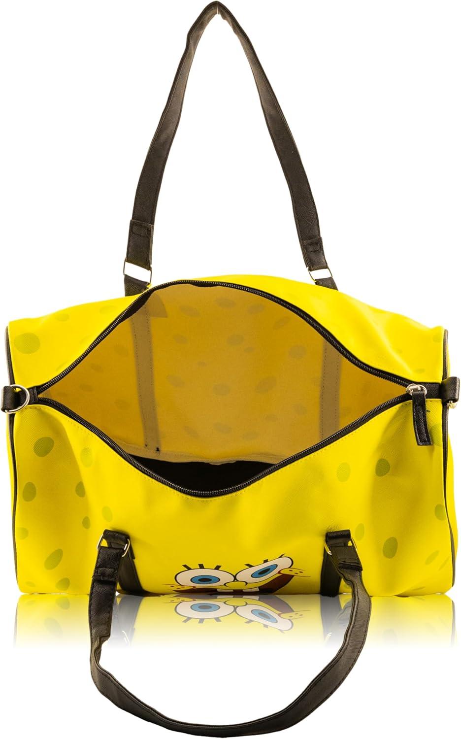 imageStitch Minnie Mickey Pooh Harry Potter or Jack Skellington 16 Leather Mini Travel Bag Duffle Bag Overnight BagSpongeBob SquarePants