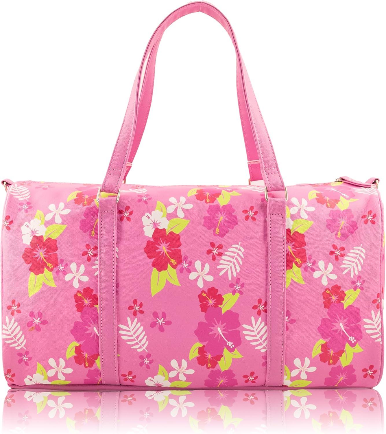imageStitch Minnie Mickey Pooh Harry Potter or Jack Skellington 16 Leather Mini Travel Bag Duffle Bag Overnight BagStitch Pink