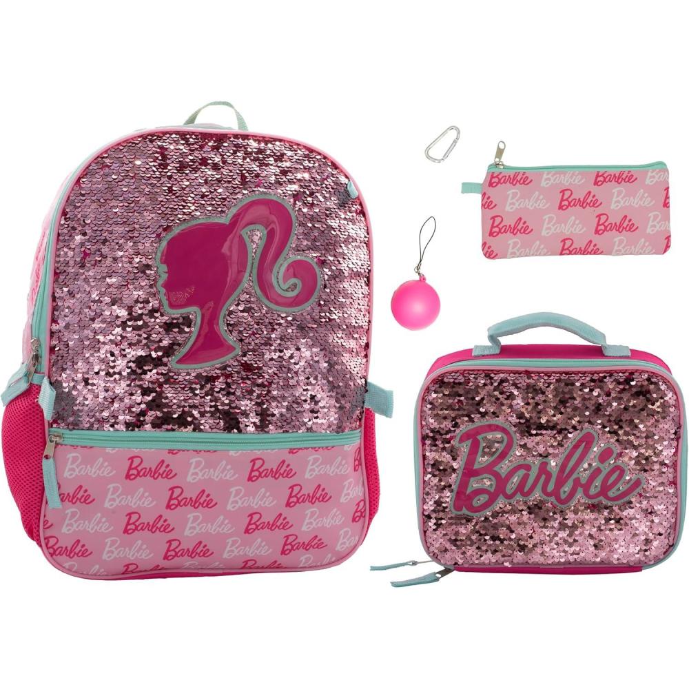 imageAI ACCESSORY INNOVATIONS Bluey 4 Piece Backpack Set for Pre School Girls amp Boys Kids 16 School BagBarbie Pink
