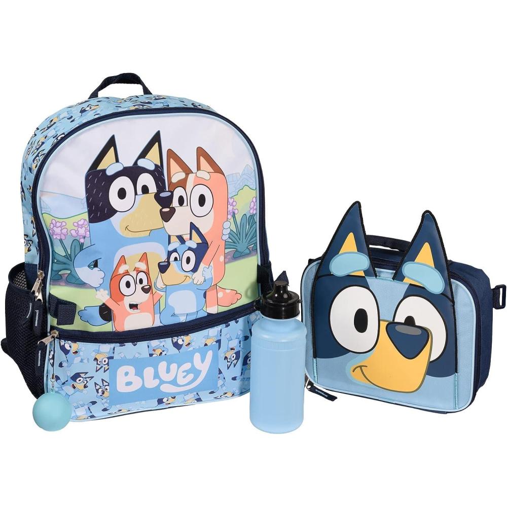 imageAI ACCESSORY INNOVATIONS Bluey 4 Piece Backpack Set for Pre School Girls amp Boys Kids 16 School BagBluey