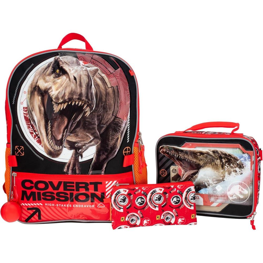 imageAI ACCESSORY INNOVATIONS Bluey 4 Piece Backpack Set for Pre School Girls amp Boys Kids 16 School BagJurassic