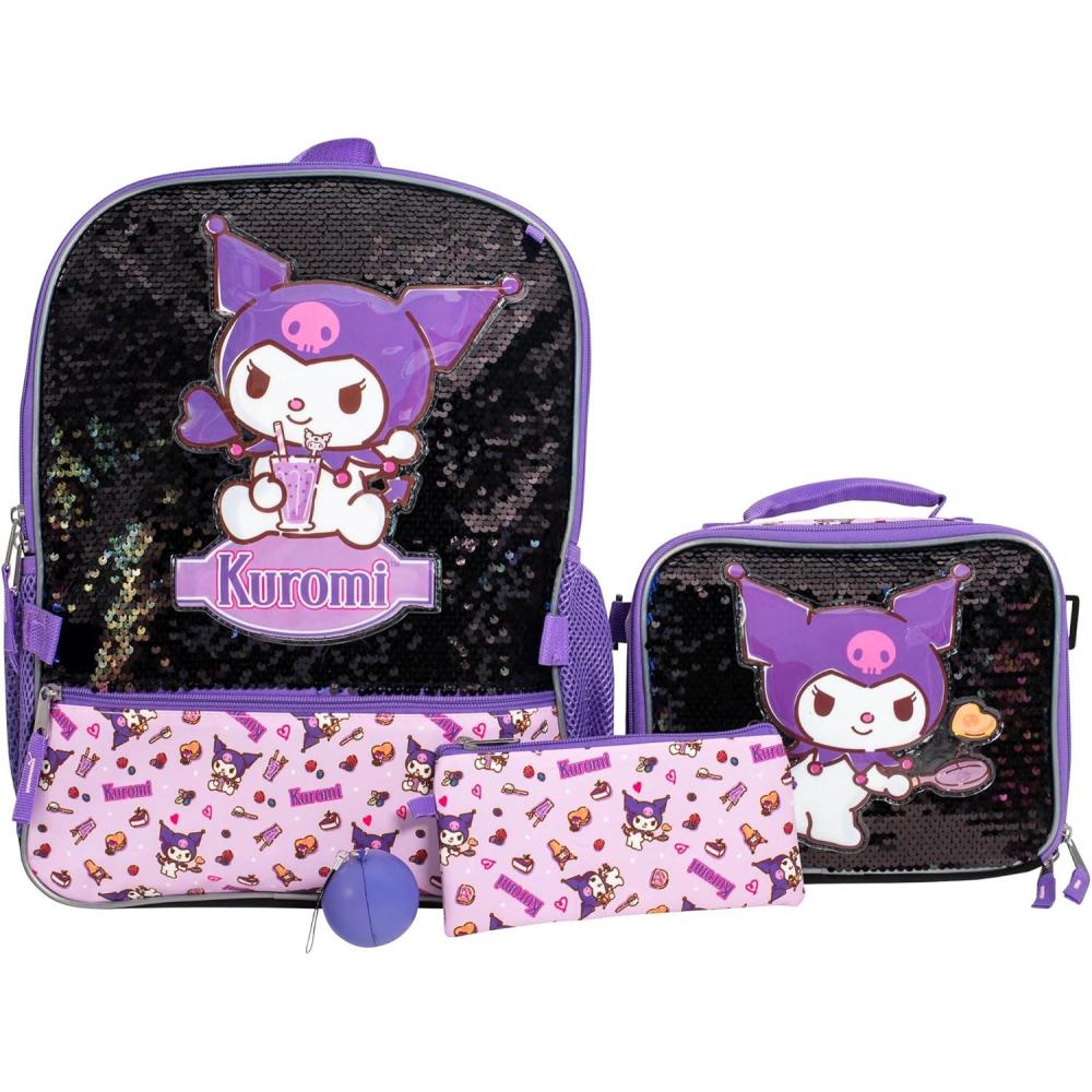imageAI ACCESSORY INNOVATIONS Bluey 4 Piece Backpack Set for Pre School Girls amp Boys Kids 16 School BagKuromi
