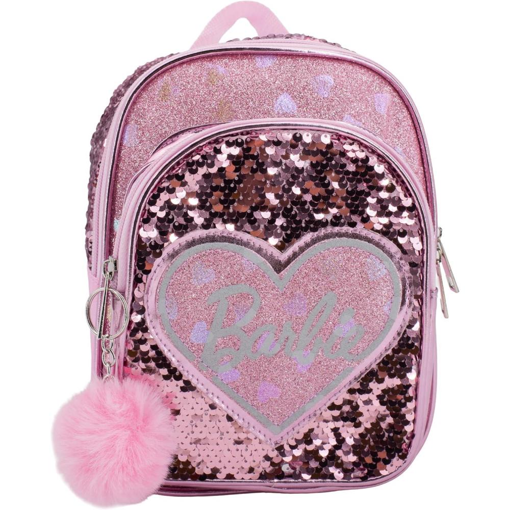 imageAI ACCESSORY INNOVATIONS Bluey 9 Micro Mini Backpack Purse Featuring a 3D Bluey Glitter Patch with Pom Pom Dangle BlueBarbie