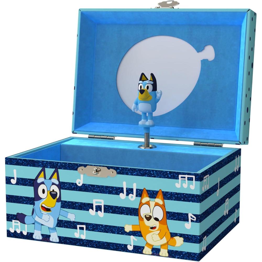 imageBluey Jewelry Box for Girls Musical Jewelry Box with Spinning Figurine Bluey Toys for Kids Ages 35 Plays Bluey Theme Song 6 x 47 x 35 inBluey