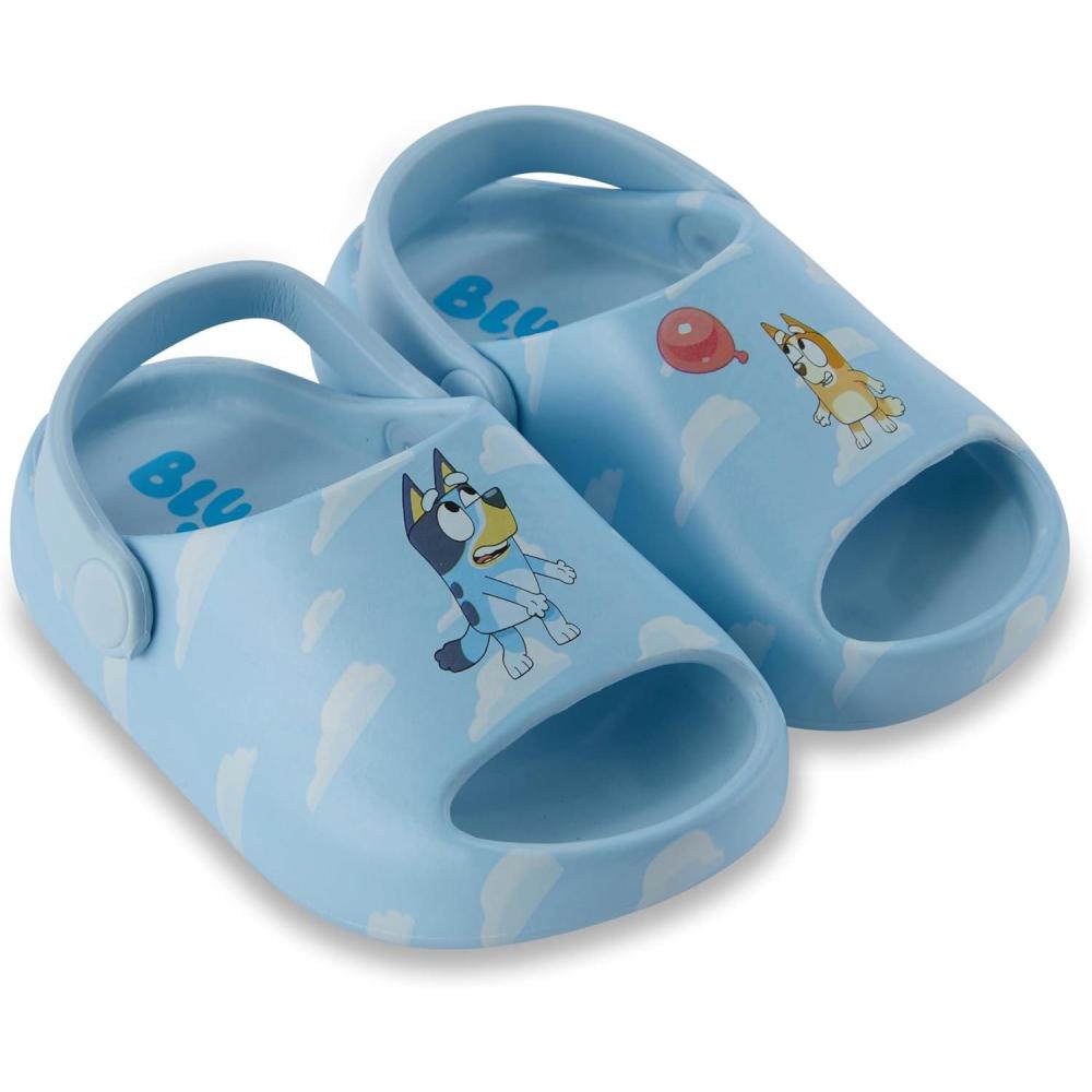 imageBluey amp Bingo Kids EVA Clog Molded Open Toe EVA Clog for Boys amp Girls Featuring Bandit Chilli amp Bingo ShoesSky Blue
