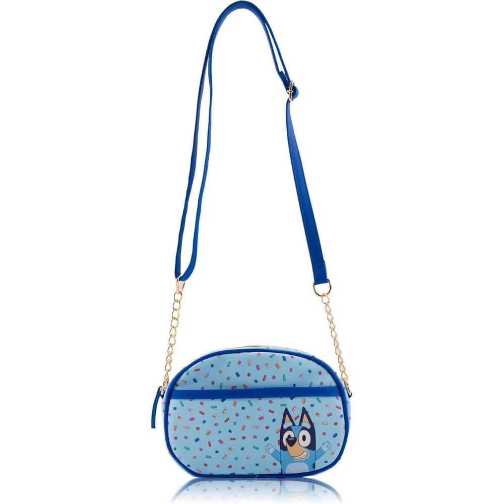 imageDisney Sanrio Bluey Purse Crossbody Handbag for Women Metallic Vinyl Womens Shoulder HandbagBluey Sprinkles