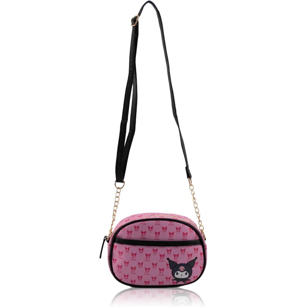imageDisney Sanrio Bluey Purse Crossbody Handbag for Women  Metallic Vinyl Womens Shoulder HandbagKuromi