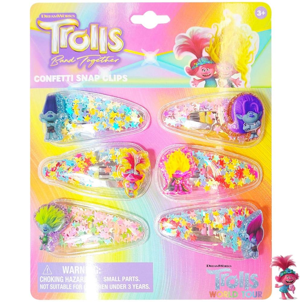imageLUV HER Bluey Hair Accessories For Girls 6pc Cute Hair Clips with Favorite Bluey Character Charms Magical Confetti Hair Clips Ages 3Multicolor 7