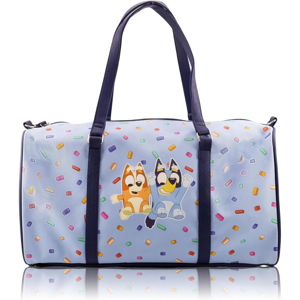 imageStitch Minnie Mickey Pooh Harry Potter or Jack Skellington 16 Leather Mini Travel Bag Duffle Bag Overnight BagBlue