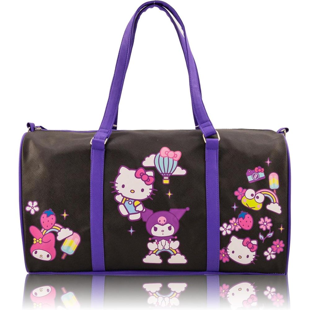 imageStitch Minnie Mickey Pooh Harry Potter or Jack Skellington 16 Leather Mini Travel Bag Duffle Bag Overnight BagKuromi
