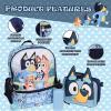 AI ACCESSORY INNOVATIONS Bluey 4 Piece Backpack Set for Pre School Girls & Boys, Kids 16″ School Bag(Bluey)