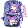 AI ACCESSORY INNOVATIONS Bluey 4 Piece Backpack Set for Pre School Girls & Boys, Kids 16″ School Bag(Kuromi)