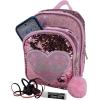 AI ACCESSORY INNOVATIONS Bluey 9” Micro Mini Backpack Purse Featuring a 3D Bluey Glitter Patch with Pom Pom Dangle, Blue(Barbie)