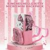 AI ACCESSORY INNOVATIONS Bluey 9” Micro Mini Backpack Purse Featuring a 3D Bluey Glitter Patch with Pom Pom Dangle, Blue(Hello Kitty)