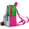 AI ACCESSORY INNOVATIONS Bluey 9” Micro Mini Backpack Purse Featuring a 3D Bluey Glitter Patch with Pom Pom Dangle, Blue(Wicked)