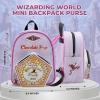 AI ACCESSORY INNOVATIONS Bluey Big Face Mini Cosplay PU Backpack Purse, Shoulder Bag with Epoxy Filled Metal Pineapple Charm, 10.5 Inch, Adjustable Straps, Faux Leather(Harry Potter)