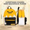 AI ACCESSORY INNOVATIONS Bluey Big Face Mini Cosplay PU Backpack Purse, Shoulder Bag with Epoxy Filled Metal Pineapple Charm, 10.5 Inch, Adjustable Straps, Faux Leather(Gudetama)
