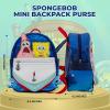 AI ACCESSORY INNOVATIONS Bluey Big Face Mini Cosplay PU Backpack Purse, Shoulder Bag with Epoxy Filled Metal Pineapple Charm, 10.5 Inch, Adjustable Straps, Faux Leather(Spongebob)