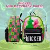 AI ACCESSORY INNOVATIONS Bluey Big Face Mini Cosplay PU Backpack Purse, Shoulder Bag with Epoxy Filled Metal Pineapple Charm, 10.5 Inch, Adjustable Straps, Faux Leather(Wicked)