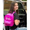 AI ACCESSORY INNOVATIONS Bluey Big Face Mini Cosplay PU Backpack Purse, Shoulder Bag with Epoxy Filled Metal Pineapple Charm, 10.5 Inch, Adjustable Straps, Faux Leather(Barbie)
