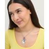 Bingo and Bluey Necklace for Girls 2 Pieces Official License 16″+3.25″, Bluey Jewelry with Charms