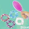 Bluey Hair Accessory 5 Pcs Set – 1 Regular 9 inch Bluey HairBrush For Girls + 4 Bluey Scrunchies For Kids – Accessories For Girls – Detangling Brush – Elastic Hair Ties Ropes Scrunchies Ages 3+(Stitch 5 Piece Hair Accessories)