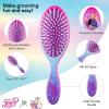 Bluey Hair Accessory 5 Pcs Set – 1 Regular 9 inch Bluey HairBrush For Girls + 4 Bluey Scrunchies For Kids – Accessories For Girls – Detangling Brush – Elastic Hair Ties Ropes Scrunchies Ages 3+(Jojo Hair Brush Set)