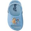 Bluey & Bingo Kids EVA Clog – Molded Open Toe EVA Clog for Boys & Girls Featuring, Bandit, Chilli & Bingo Shoes(Blue Stripe)