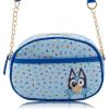 Disney Sanrio Bluey Purse Crossbody Handbag for Women | Metallic Vinyl Women’s Shoulder Handbag(Bluey Sprinkles)