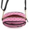 Disney Sanrio Bluey Purse Crossbody Handbag for Women | Metallic Vinyl Women’s Shoulder Handbag(Kuromi)