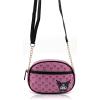 Disney Sanrio Bluey Purse Crossbody Handbag for Women | Metallic Vinyl Women’s Shoulder Handbag(Kuromi)