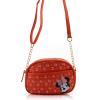 Disney Sanrio Bluey Purse Crossbody Handbag for Women | Metallic Vinyl Women’s Shoulder Handbag(Minnie Mouse)