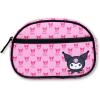 Disney Sanrio Bluey Purse Crossbody Handbag for Women | Metallic Vinyl Women’s Shoulder Handbag(Non-personalized Hk Pink and Black)