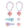 LUV HER Bluey Girls BFF 6 Piece Toy Jewelry Box Set with 2 Rings, 2 Bead Bracelets and Snap Hair Clips Ages 3+(BFF Set 3)