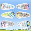 LUV HER Bluey Hair Accessories For Girls, 6pc Cute Hair Clips with Favorite Bluey Character Charms, Magical Confetti Hair Clips, Ages 3+(Multicolor 1)